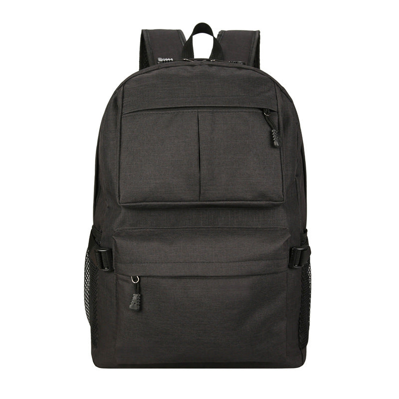 Leisure backpack, new fashion, USB charging, backpack lovers, large capacity solid color Backpack Bag