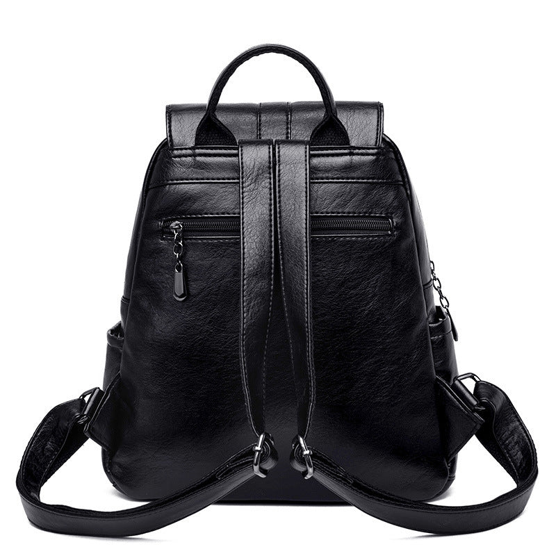 Sheepskin backpack soft leather backpack