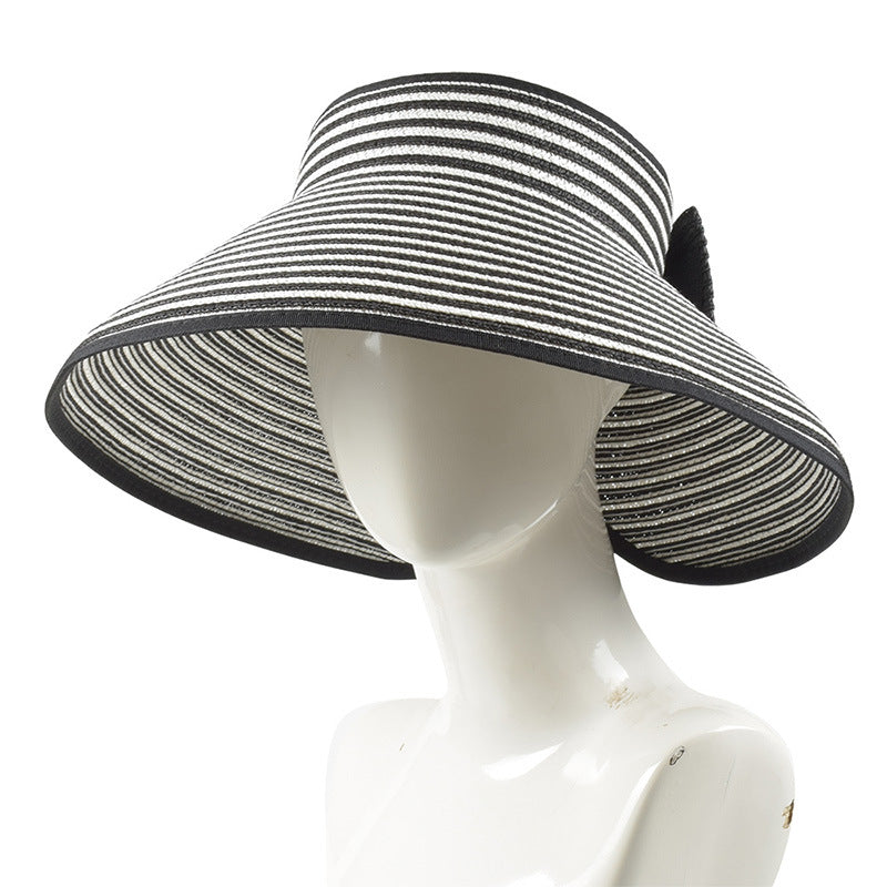 Sun-proof Beach Portable Outdoor Big Brim Foldable Visor Straw Hat