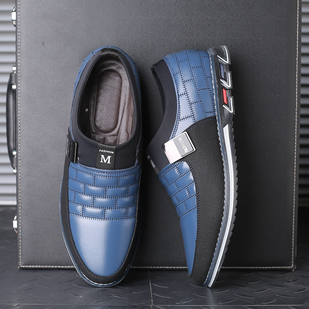 Breathable casual men's leather shoes