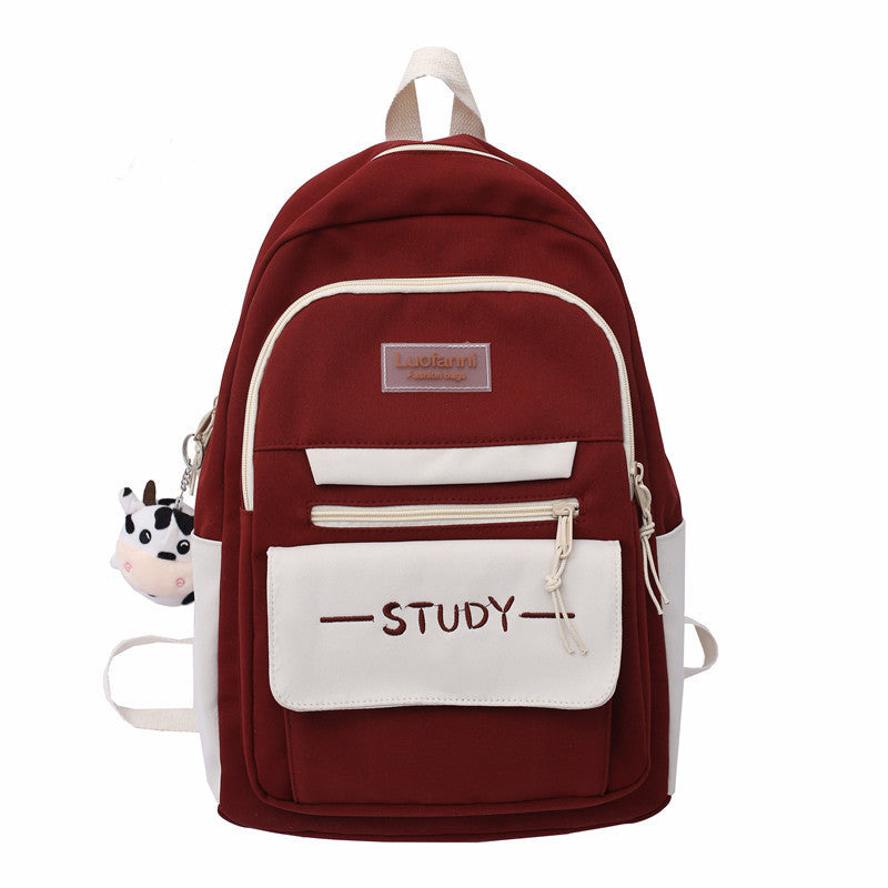 School Bag Female Junior High School Student Backpack Large Capacity Backpack