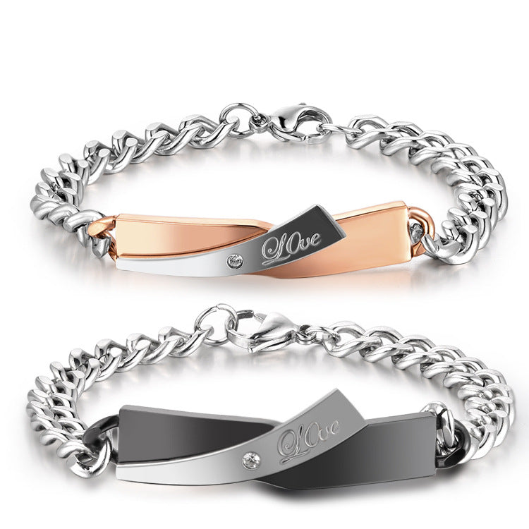 Couple cross bracelet