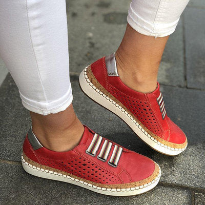 Women's casual sports leather shoes