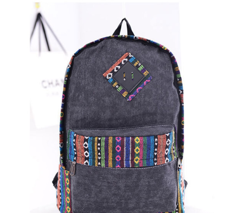 Ethnic style backpack female