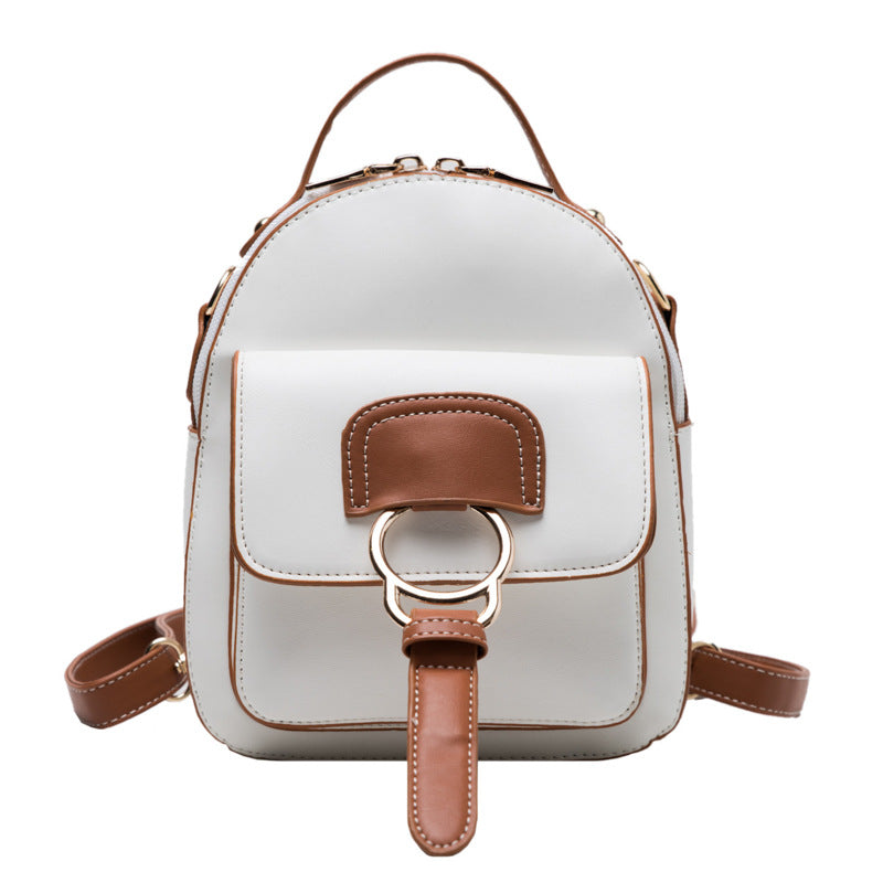 Soft leather mini backpack