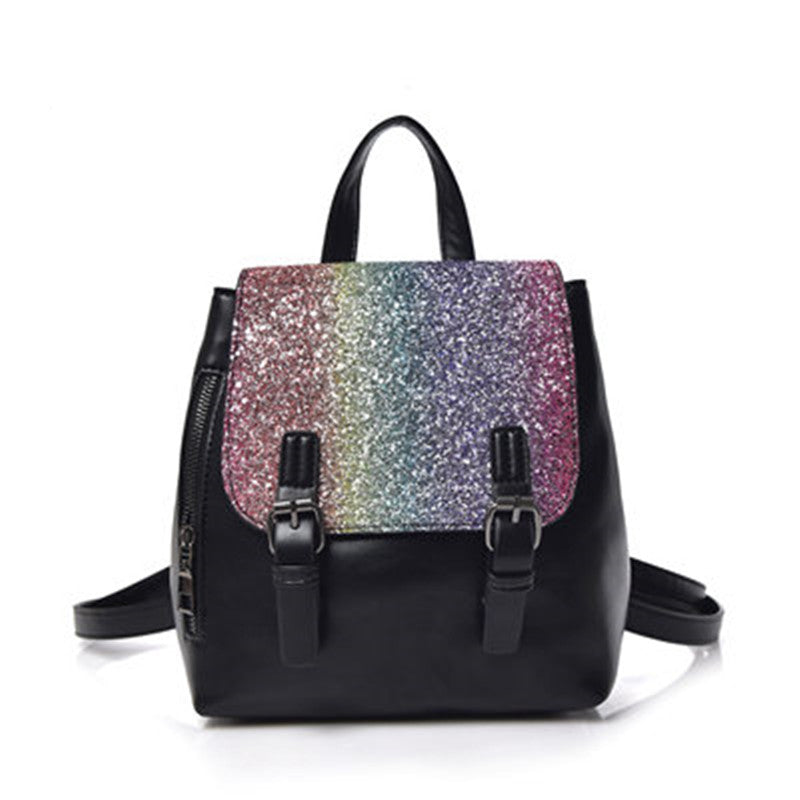 Women's sequined backpack