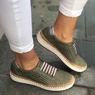 Women's casual sports leather shoes