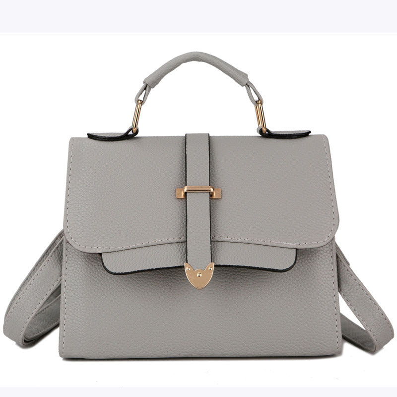 Leather Pu ladies handbag fashion buckle shoulder bag