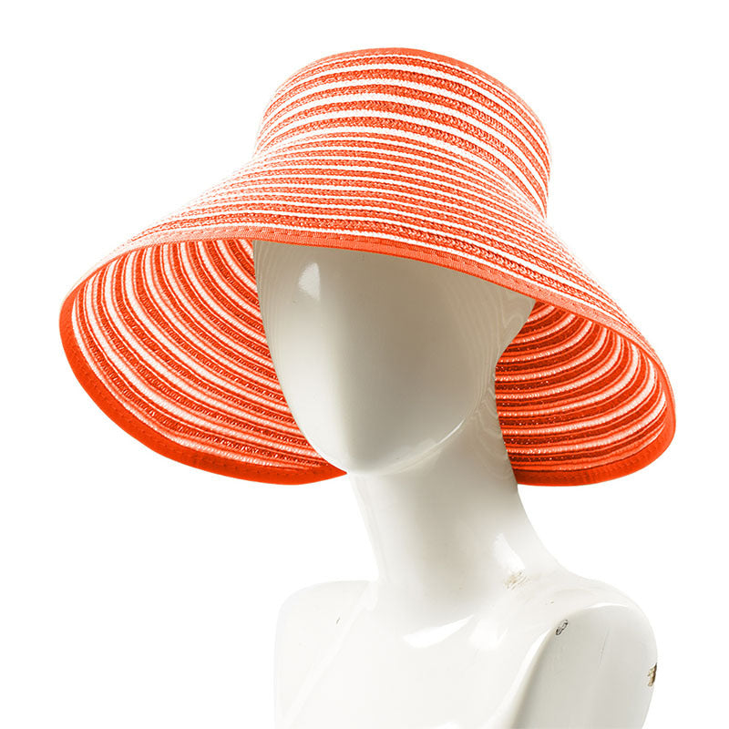 Sun-proof Beach Portable Outdoor Big Brim Foldable Visor Straw Hat