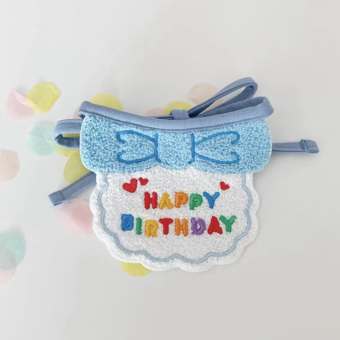 Party Birthday Hat Bib Dog Cat Pet Saliva Pocket Saliva Towel Bichon Frise