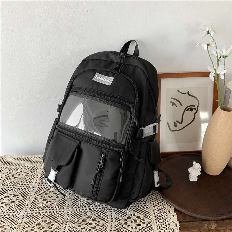 Large-capacity Student Backpack Simple Travel Backpack College Student School Bag