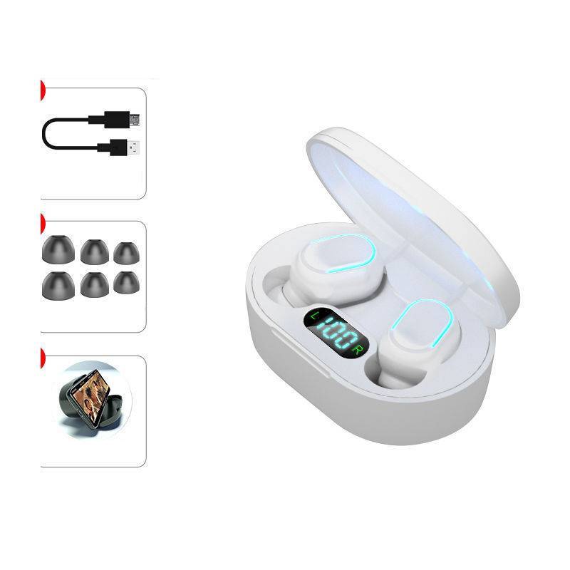 Wireless dual ear mini digital display Bluetooth headset