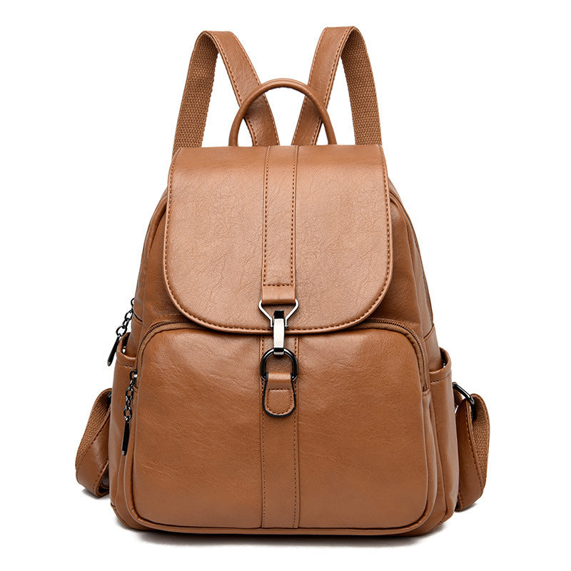 Sheepskin backpack soft leather backpack