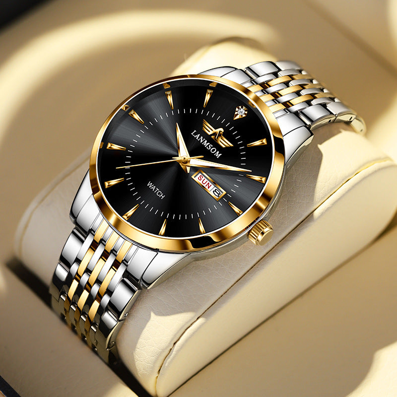 Men's Fashion Automatic Steel Band Quartz Watch