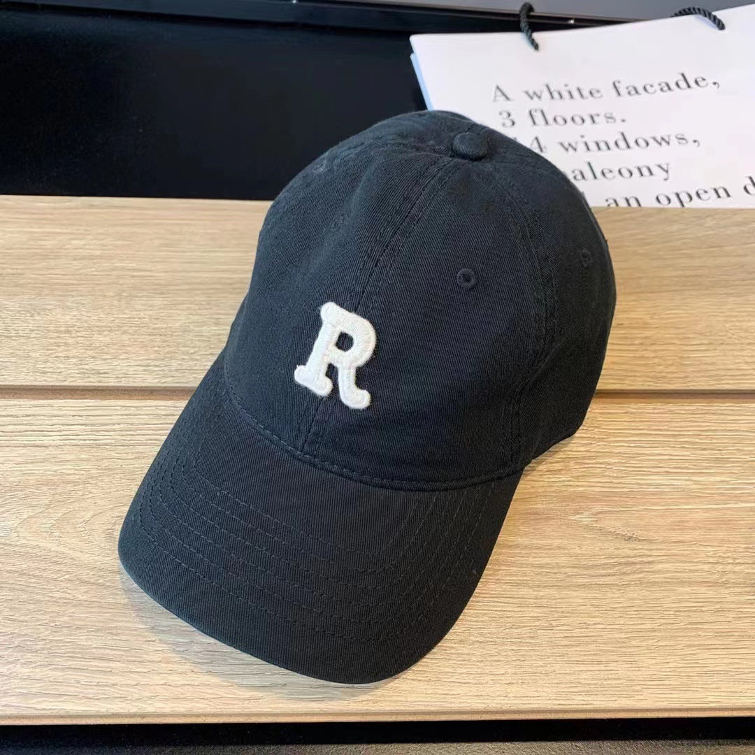 Men's And Women's Fashion Casual R Letter Face-showing Baseball Hat