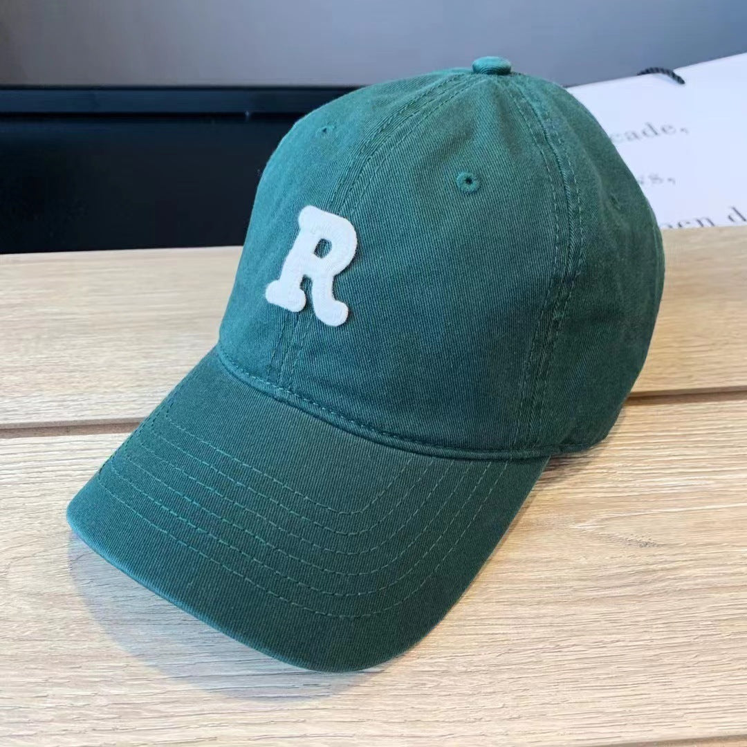 Men's And Women's Fashion Casual R Letter Face-showing Baseball Hat