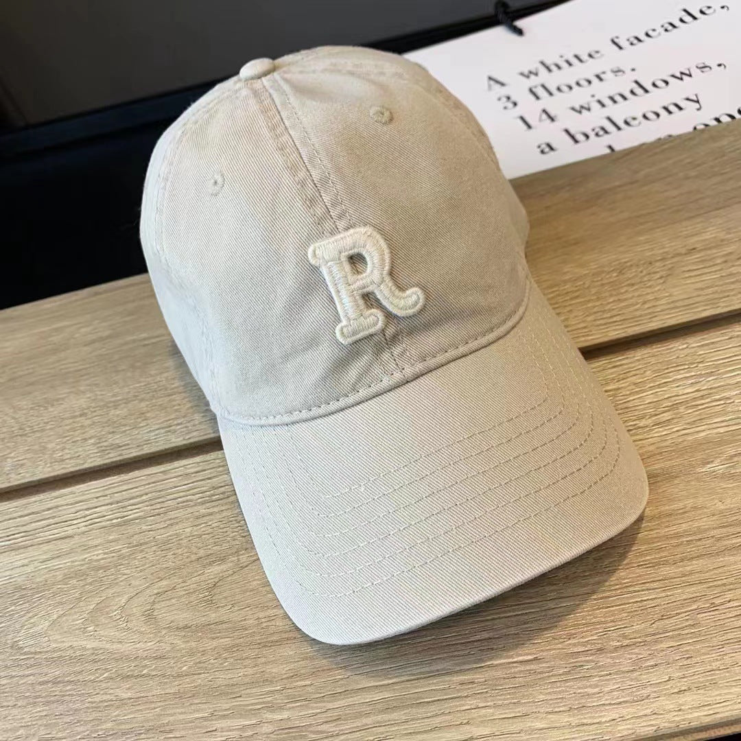 Men's And Women's Fashion Casual R Letter Face-showing Baseball Hat