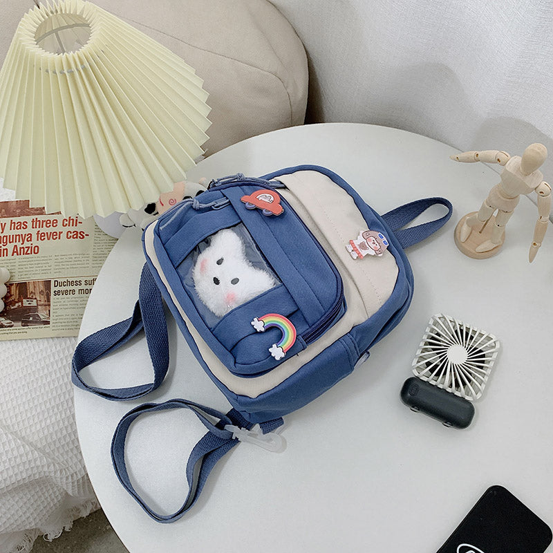 Canvas Cute Single Backpack Multi-function Backpack Small Backpack