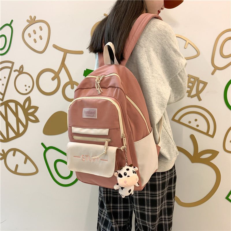 School Bag Female Junior High School Student Backpack Large Capacity Backpack