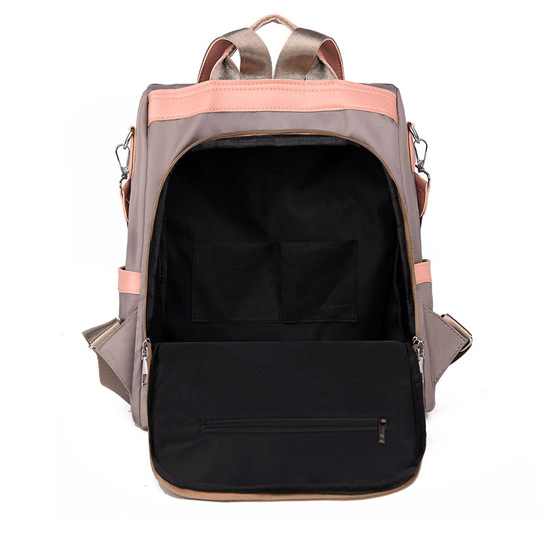 Backpack Women Oxford Cloth Travel Backpack Canvas Fashion Contrast Color Ladies