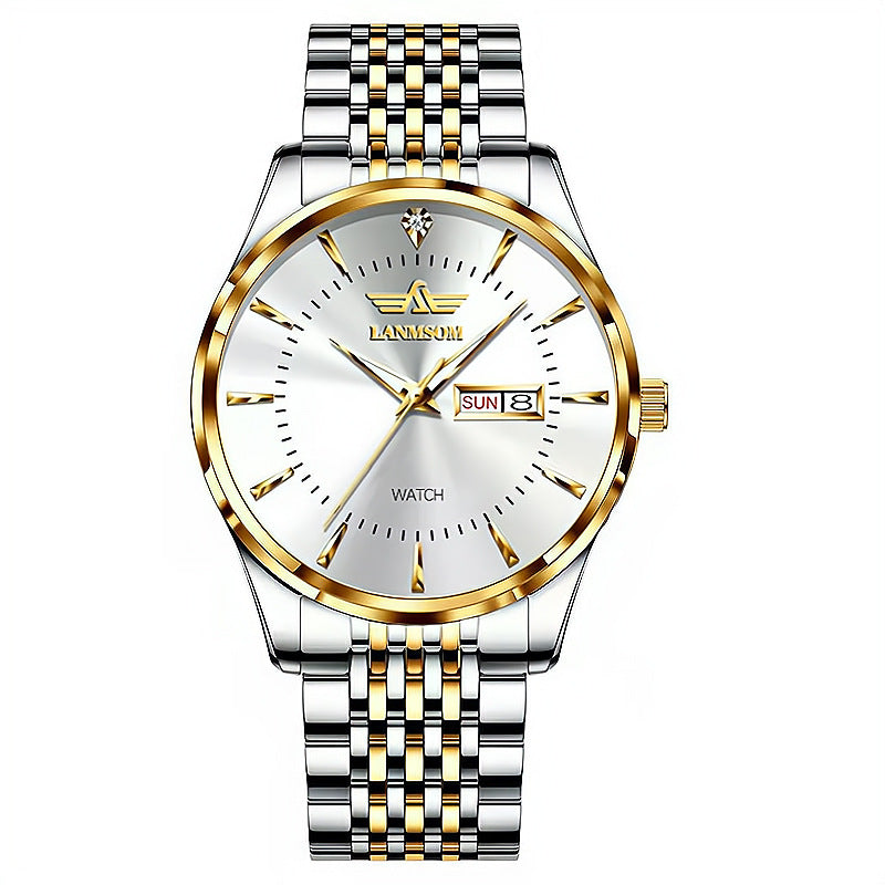 Men's Fashion Automatic Steel Band Quartz Watch