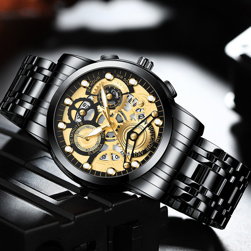 Men's Hollow Non-mechanical Business Watch