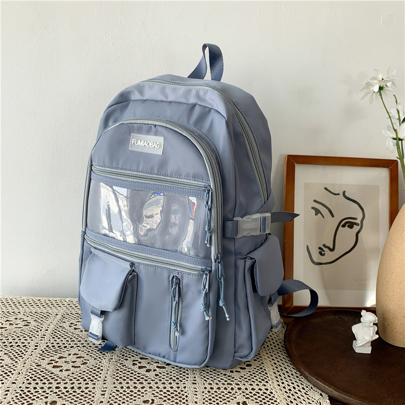 Large-capacity Student Backpack Simple Travel Backpack College Student School Bag