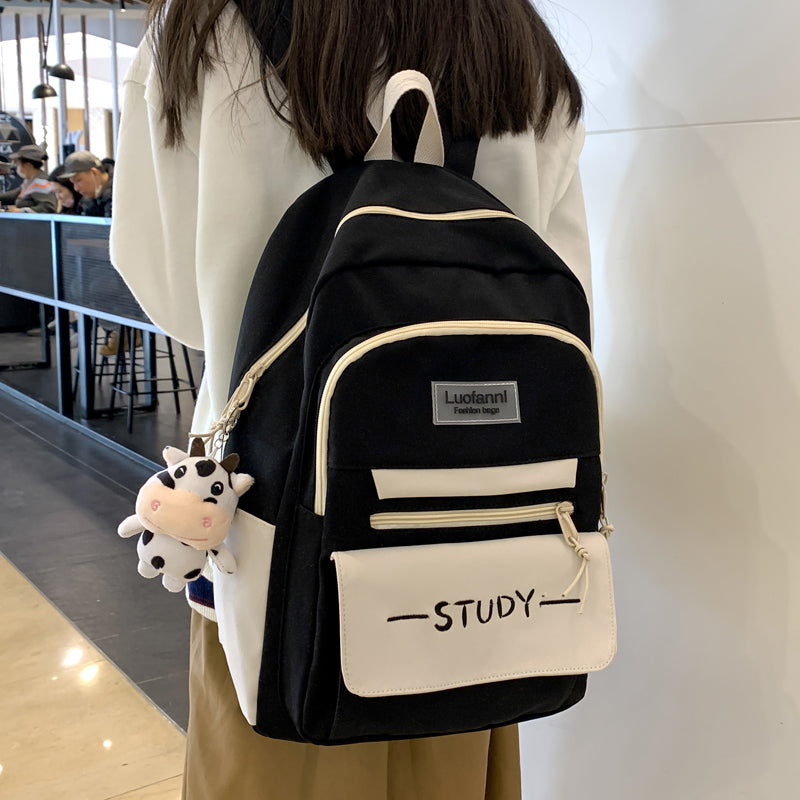 School Bag Female Junior High School Student Backpack Large Capacity Backpack