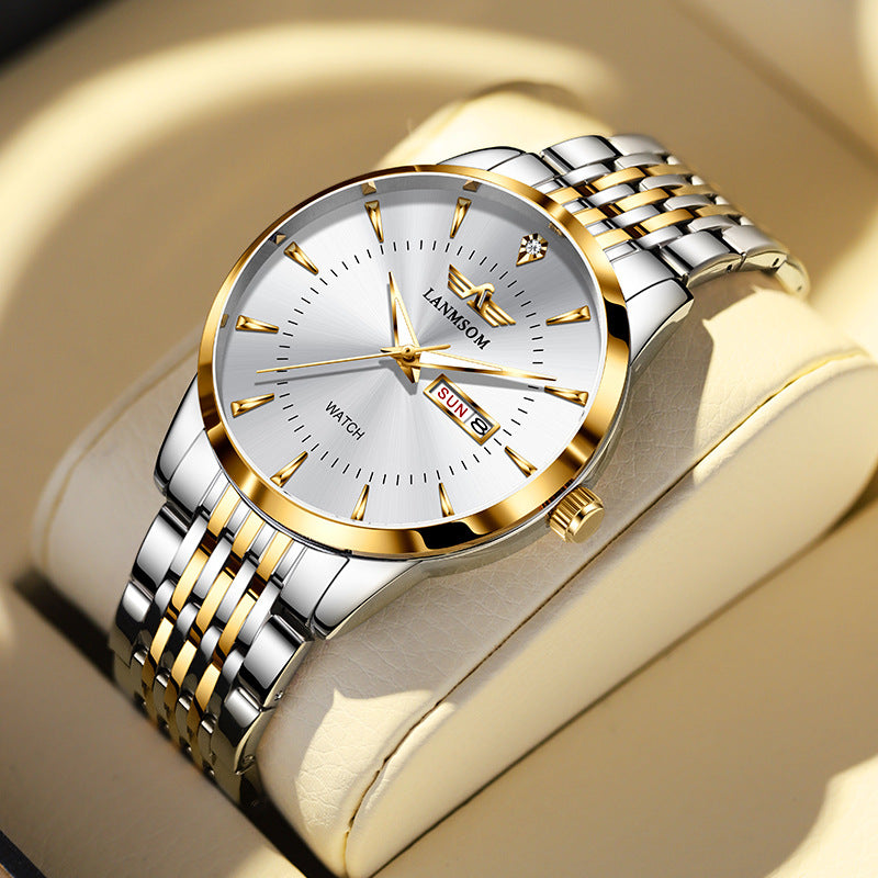 Men's Fashion Automatic Steel Band Quartz Watch