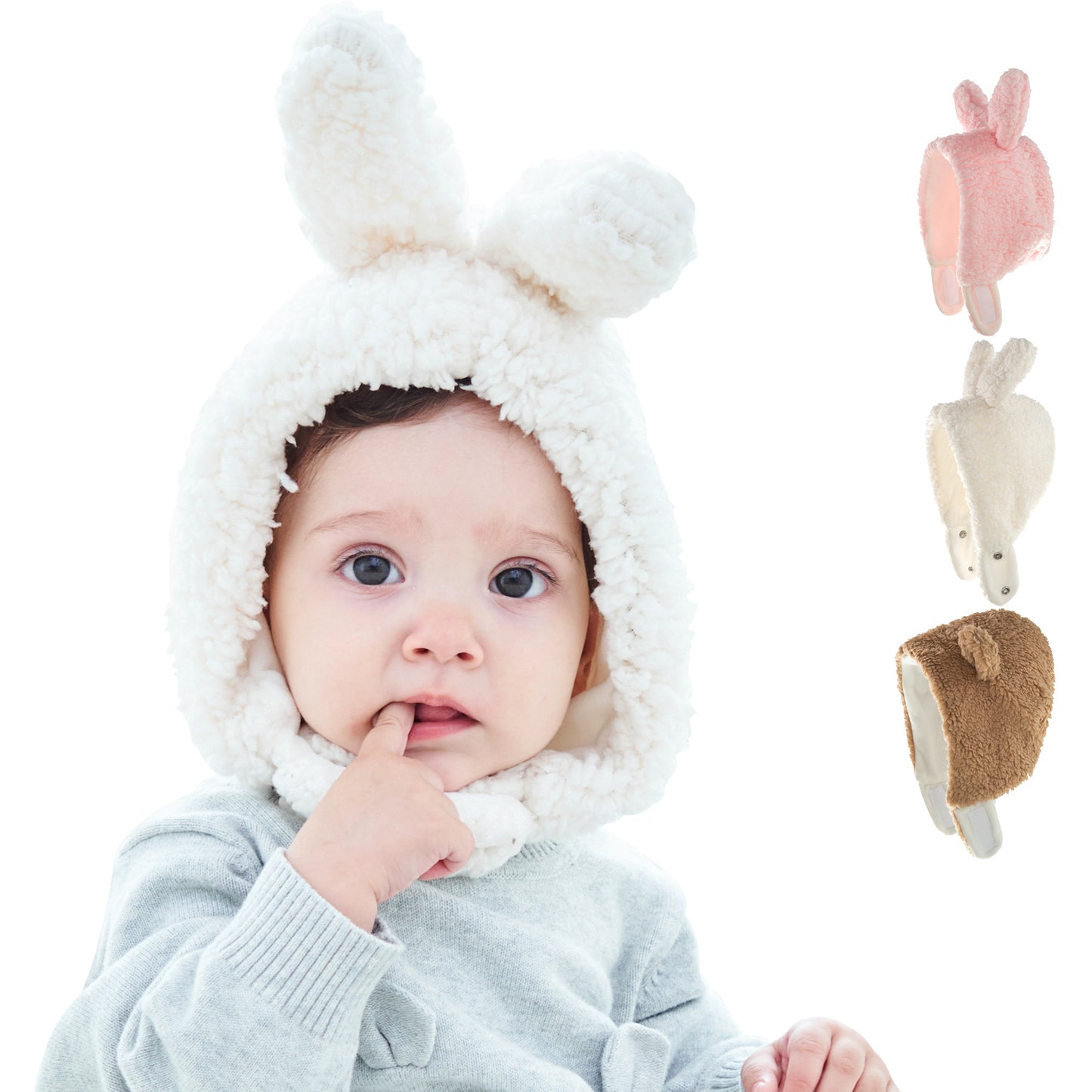 Bunny Ears Toe Caps, Solid Color Plush Ear Caps For Boys And Girls