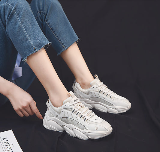 Casual Thick-soled White Sneakers Shoes