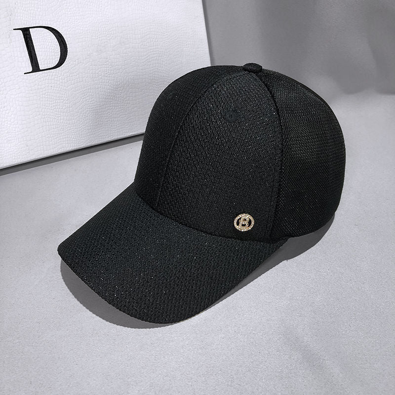 Women's Breathable Mesh Rhinestone Cap