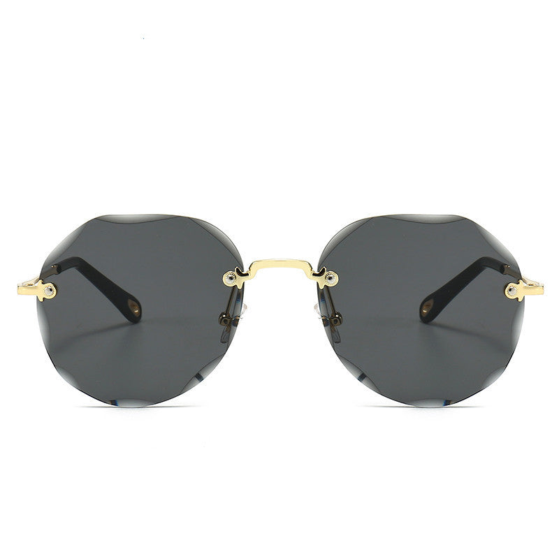 Polygonal Women's Rimless Sunglasses