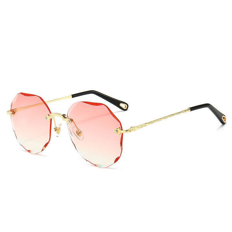 Polygonal Women's Rimless Sunglasses