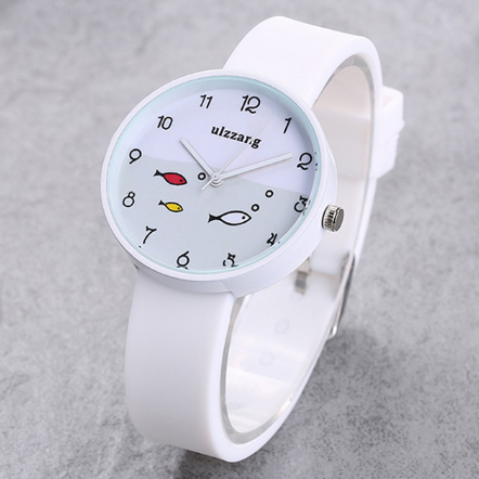 Silicone Strap Fashion Quartz Wristwatch