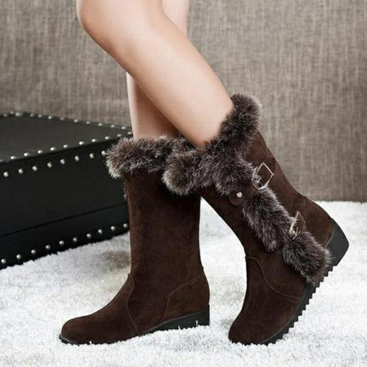 Women's Casual Warm Fur Mid-Calf Shoes