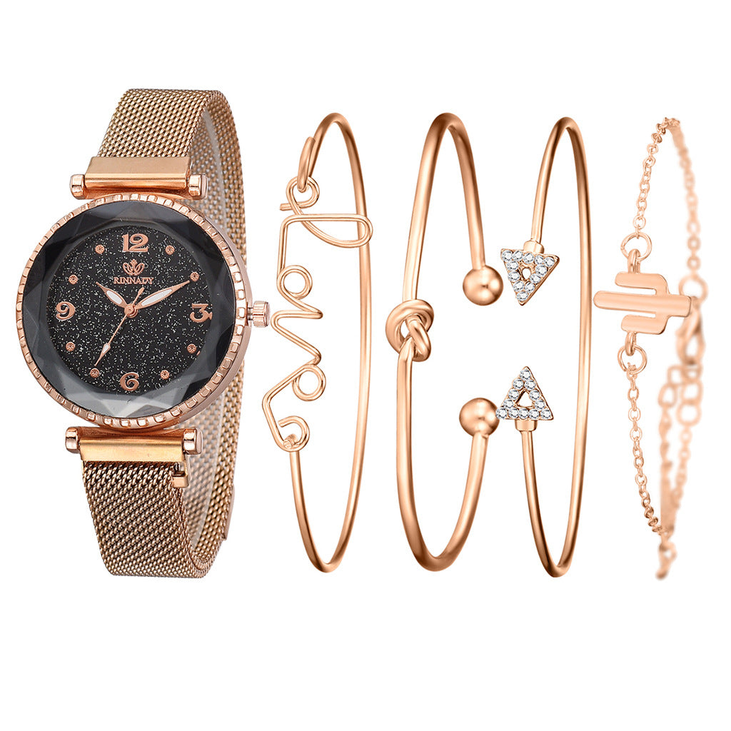 Women  Starry Sky Magnet Buckle Watch