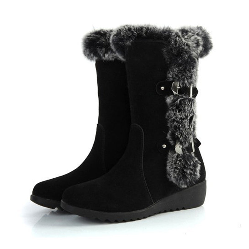 Women's Casual Warm Fur Mid-Calf Shoes