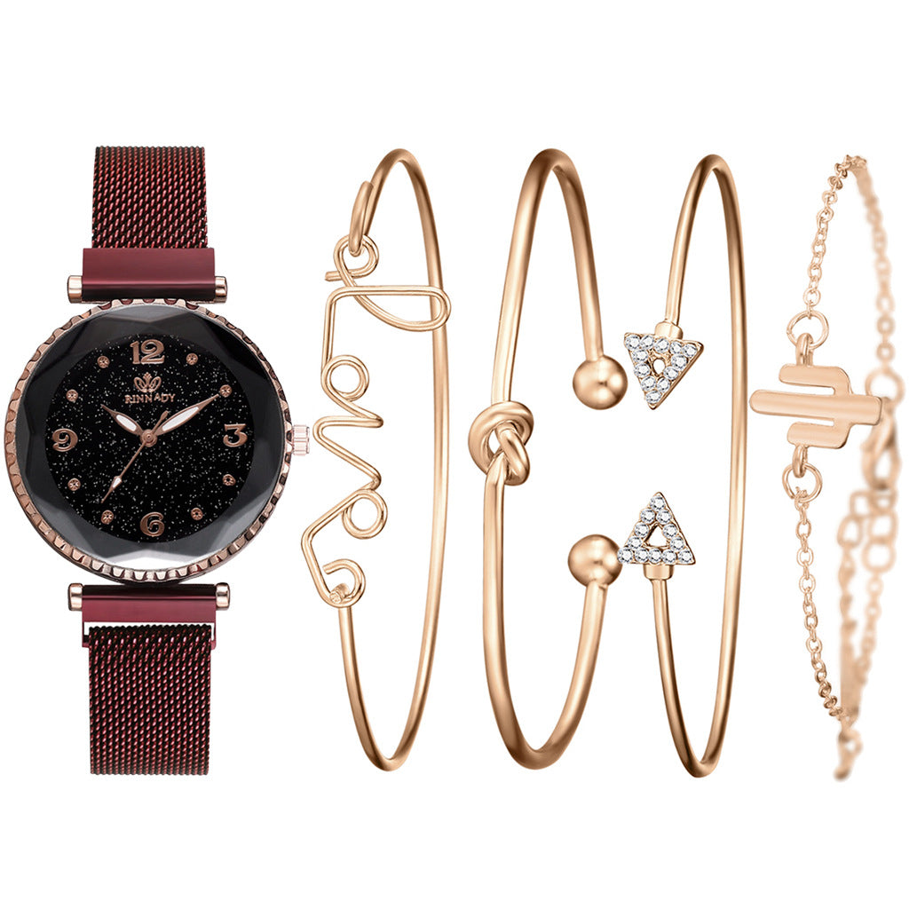 Women  Starry Sky Magnet Buckle Watch