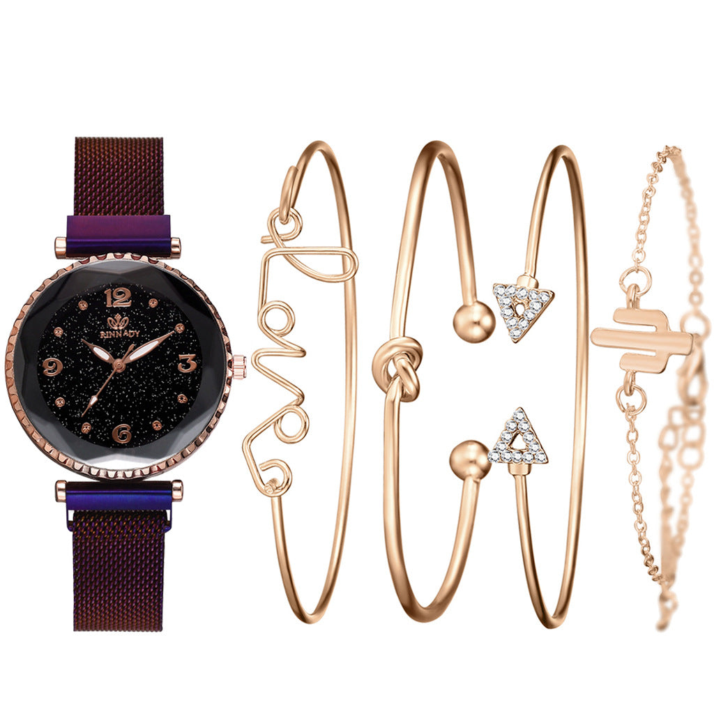 Women  Starry Sky Magnet Buckle Watch