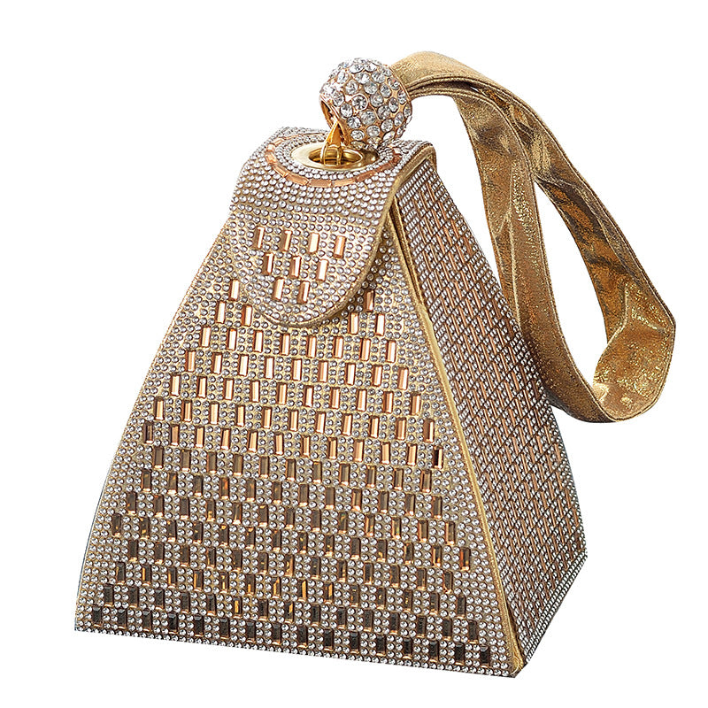 Triangle Diamond Shiny Handbag