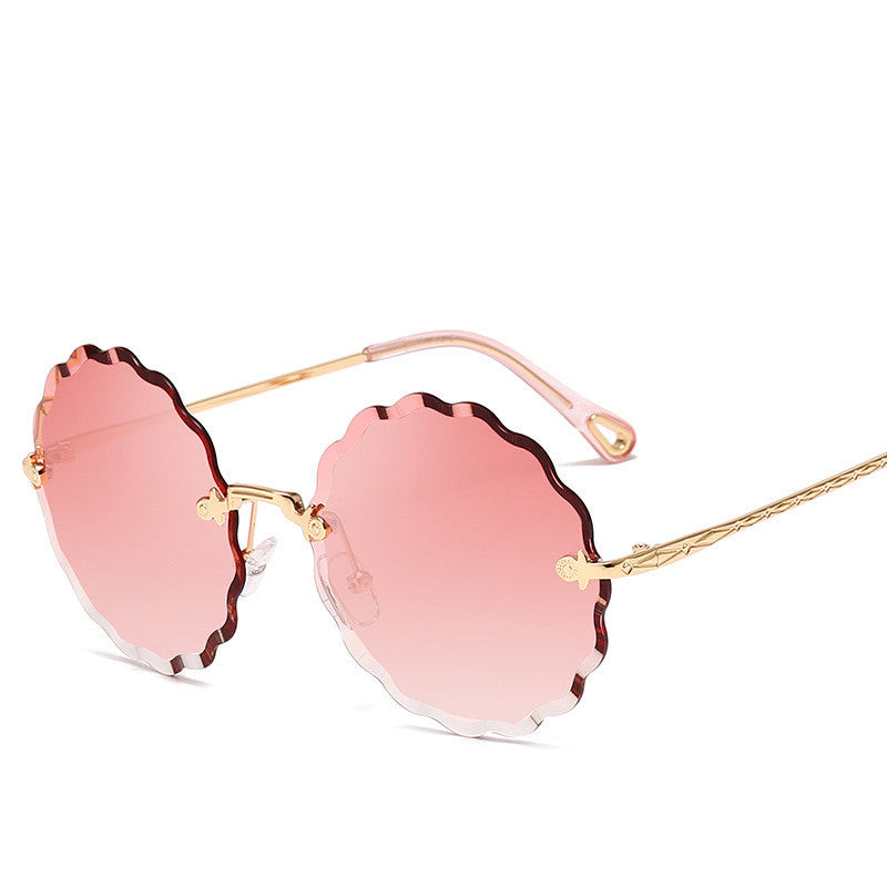 Vintage Round Rimless Sunglasses