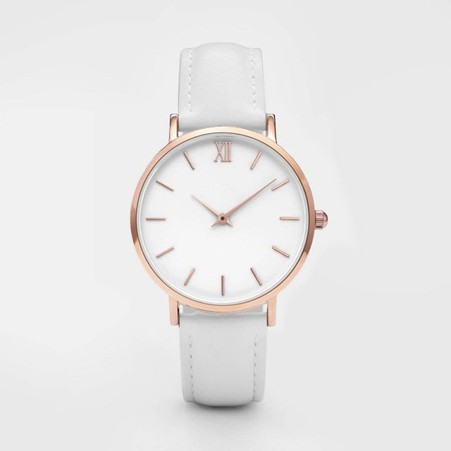 Leather Quartz Women's Watch