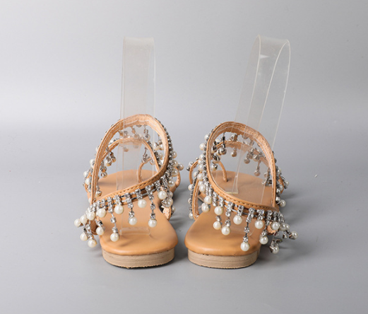 Handmade Pearl Beaded Ladies Sandals