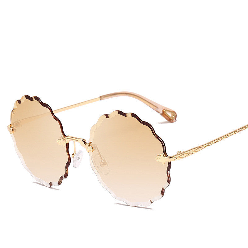 Vintage Round Rimless Sunglasses