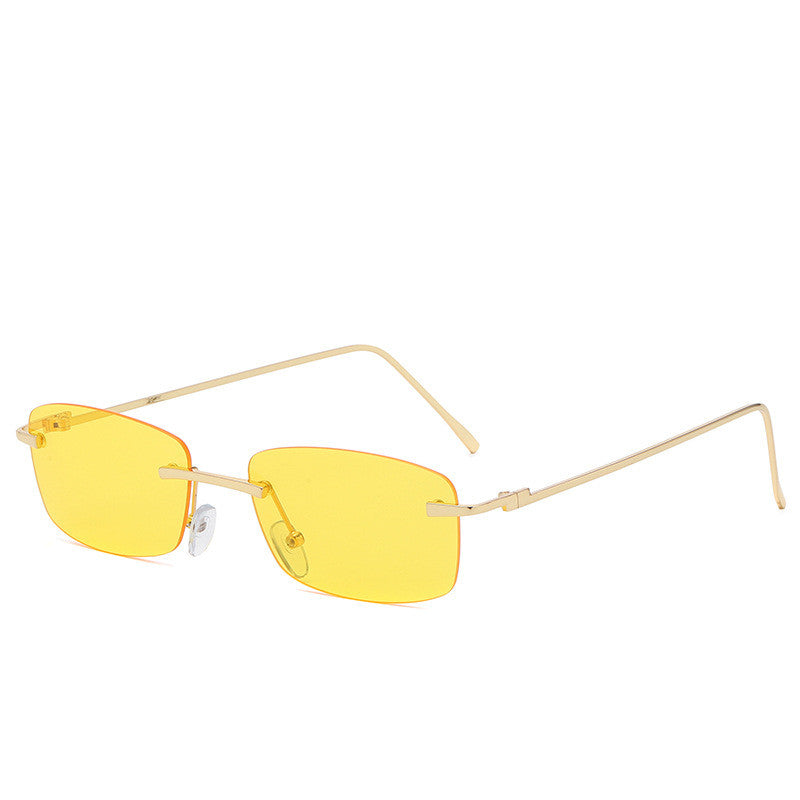 Rimless Cut-edge Ocean Lens Sunglasses