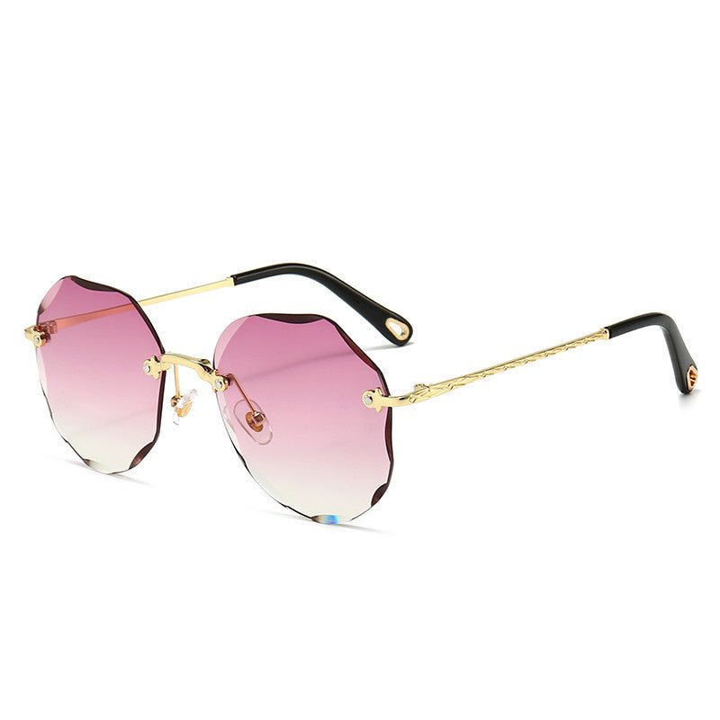 Polygonal Women's Rimless Sunglasses