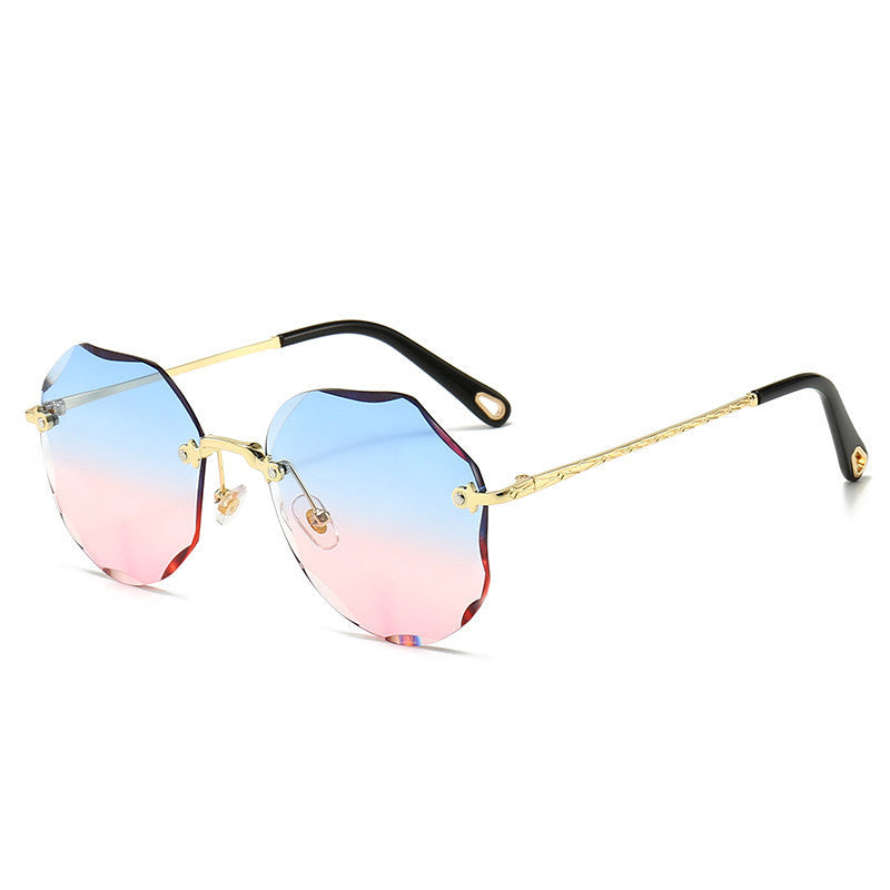 Polygonal Women's Rimless Sunglasses