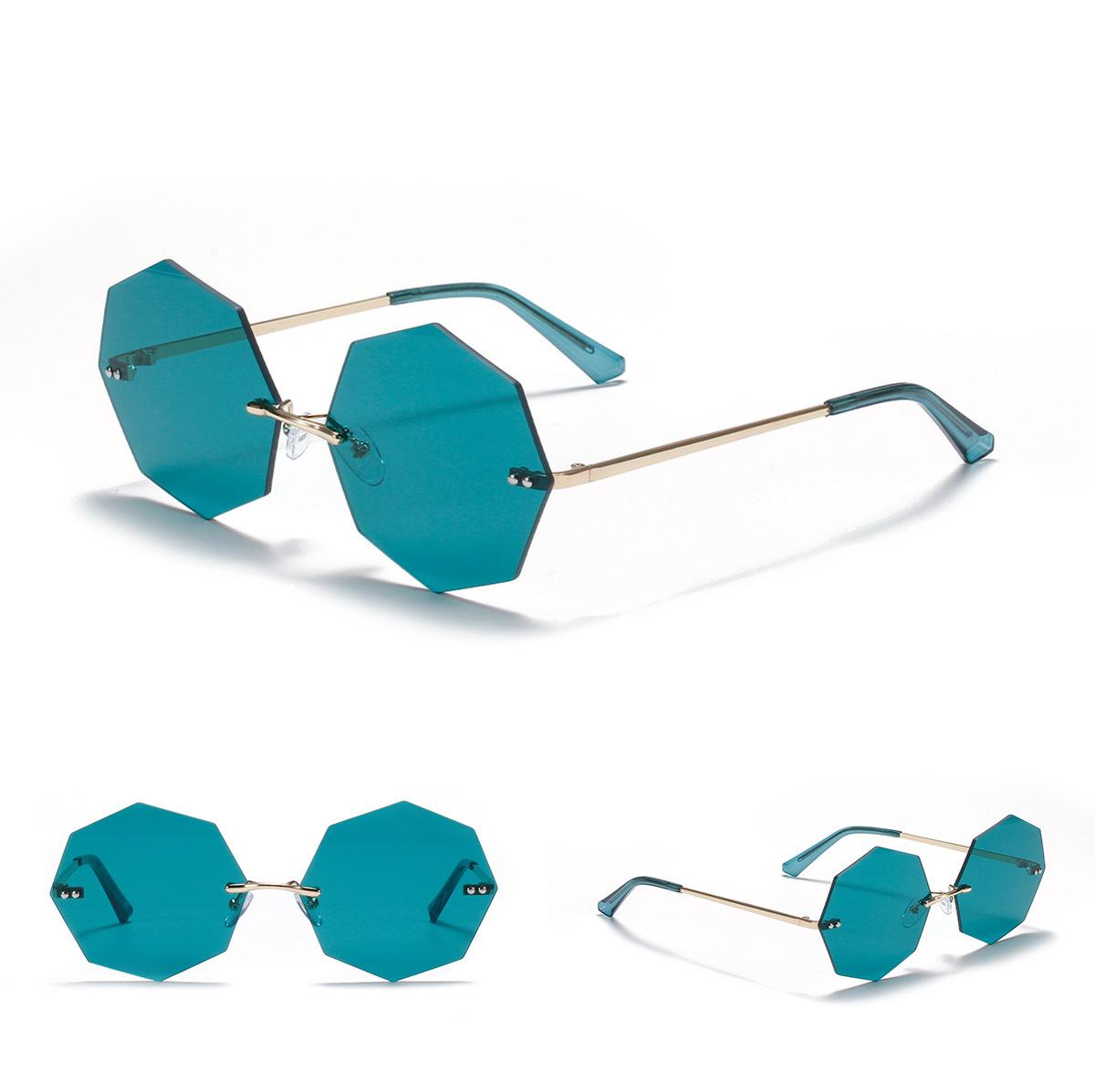 Women's Polygonal Frameless Sunglasses