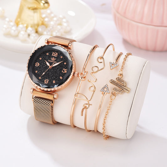 Women  Starry Sky Magnet Buckle Watch